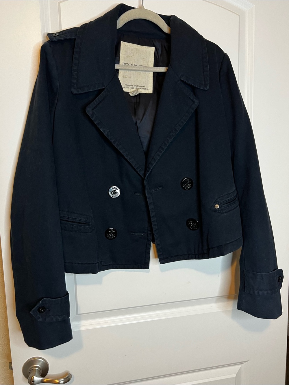 Denim & Supply Ralph Lauren Women’s Cropped Peacoat Rare Discontinued Line